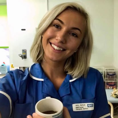 Georgina, founder of Dora Health & Wellbeing, in her nursing uniform